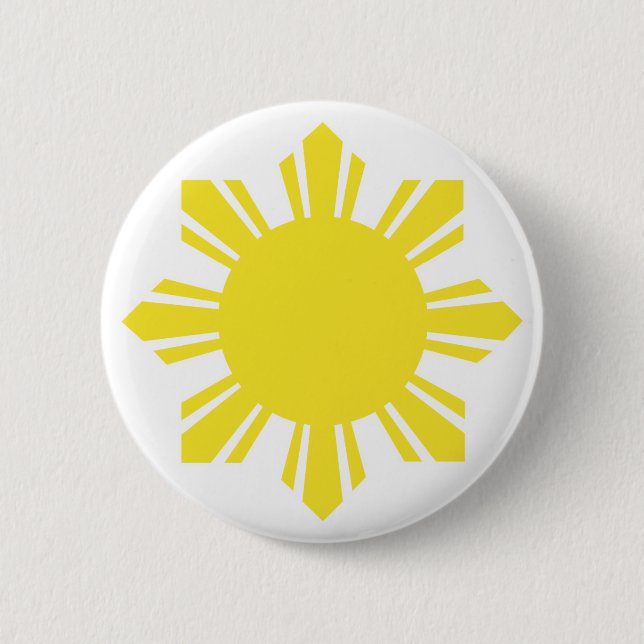 Chapa Redonda De 5 Cm Filipino Sun - amarillo (Anverso)