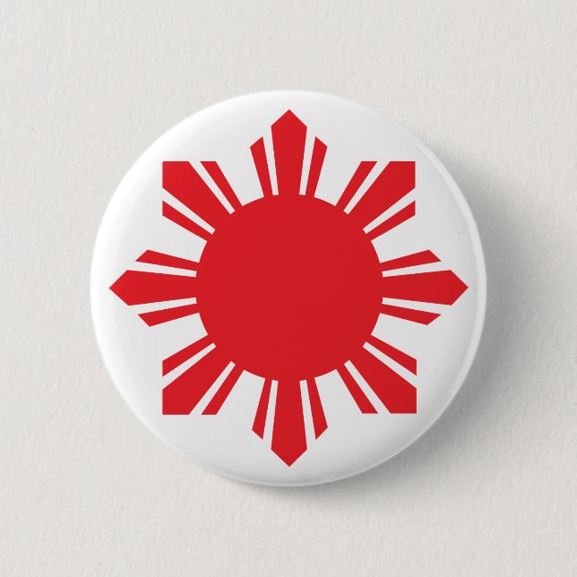 Chapa Redonda De 5 Cm Filipino Sun - rojo (Anverso)