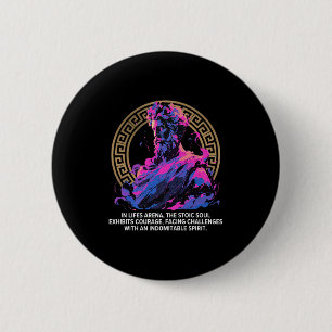 Chapa Redonda De 5 Cm Filosofía estética Inspiradora Epic Old Greek Stoi