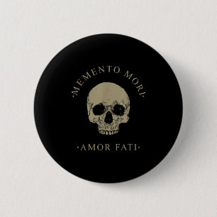 Chapa Redonda De 5 Cm Filosofía estética Memento Mori Amor Fati Skull St