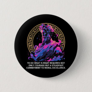 Chapa Redonda De 5 Cm Filosofía estográfica Epic Old Greek Inspirador St