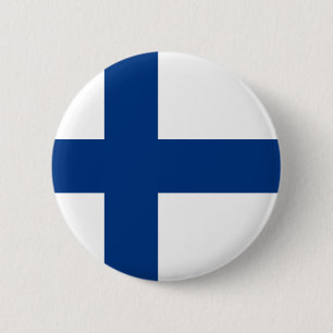 Chapa Redonda De 5 Cm Finlandia - bandera nacional finlandesa