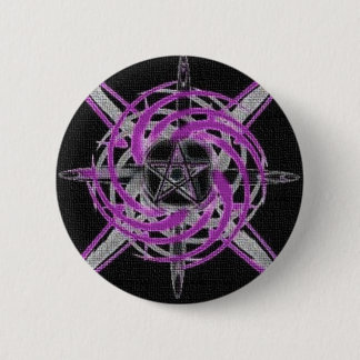 Chapa Redonda De 5 Cm Fire Star Purple