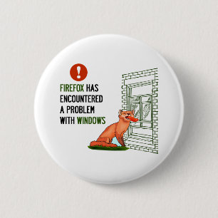 Chapa Redonda De 5 Cm Firefox ha encontrado un problema con las ventanas