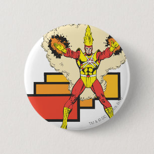 Chapa Redonda De 5 Cm Firestorm En Su Elemento