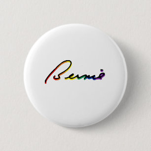 Chapa Redonda De 5 Cm Firma Bernie Sanders Orgullo Arcoíris - LGBT Poli