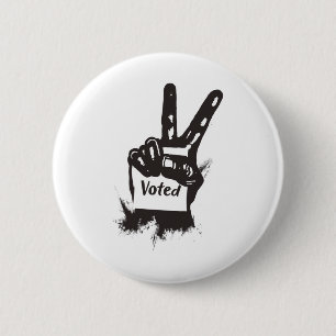 Chapa Redonda De 5 Cm Firma de paz electoral voté Harris WAlzheimer Trum