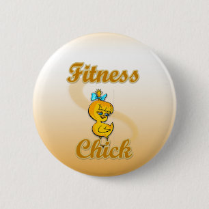 Chapa Redonda De 5 Cm Fitness Chick