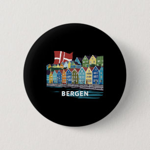 Chapa Redonda De 5 Cm Fjord Bergen Noruega Disfraz Fiordos De Noruega Ha