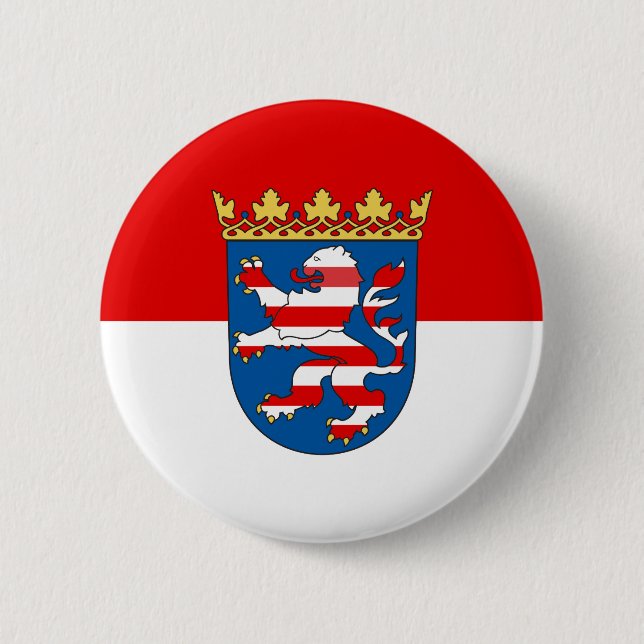 Chapa Redonda De 5 Cm Flag of Hesse Pinback Button (Anverso)