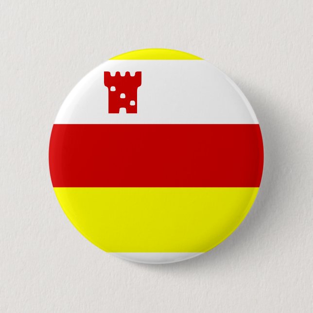 Chapa Redonda De 5 Cm Flag of Santa Barbara, California Pinback Button (Anverso)