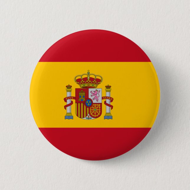 Chapa Redonda De 5 Cm Flag of Spain Button (Anverso)
