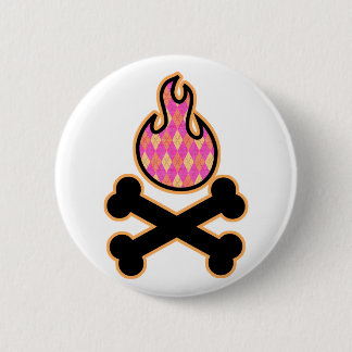Chapa Redonda De 5 Cm Flame de arglos y cruces