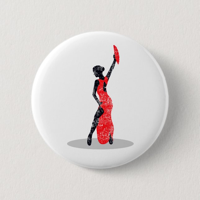 Chapa Redonda De 5 Cm Flamenco Dancer (Anverso)