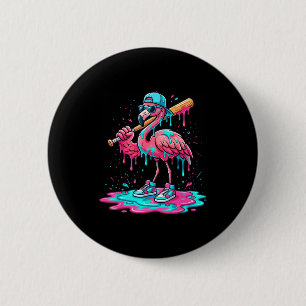 Chapa Redonda De 5 Cm flamenco genial béisbol helado goteo divertido dep