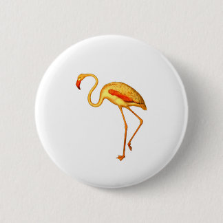 Chapa Redonda De 5 Cm Flamingo