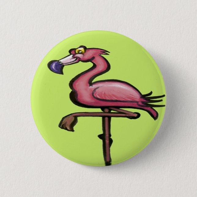 Chapa Redonda De 5 Cm Flamingo (Anverso)