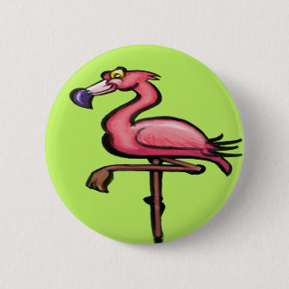 Chapa Redonda De 5 Cm Flamingo