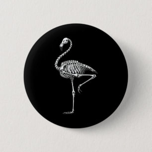 Chapa Redonda De 5 Cm Flamingo Halloween