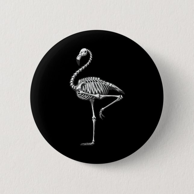Chapa Redonda De 5 Cm Flamingo Halloween (Anverso)