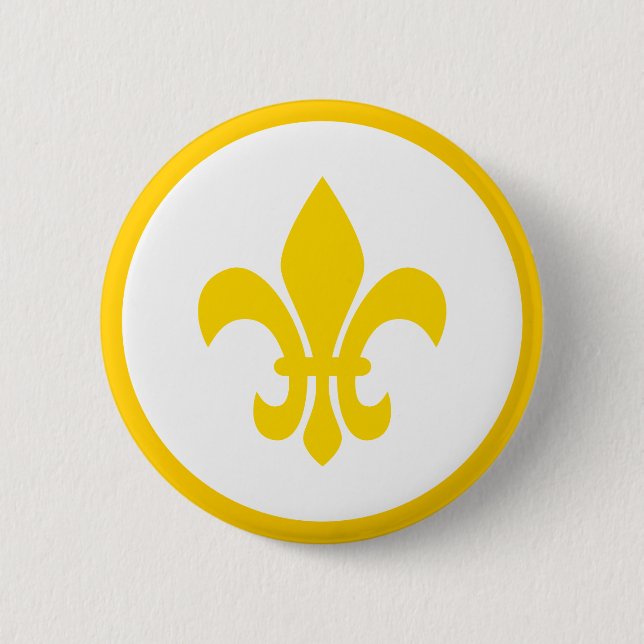 Chapa Redonda De 5 Cm Fleur de Lis (Anverso)