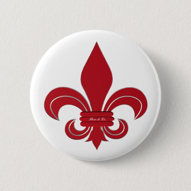 Chapa Redonda De 5 Cm Fleur de Lis (Anverso)