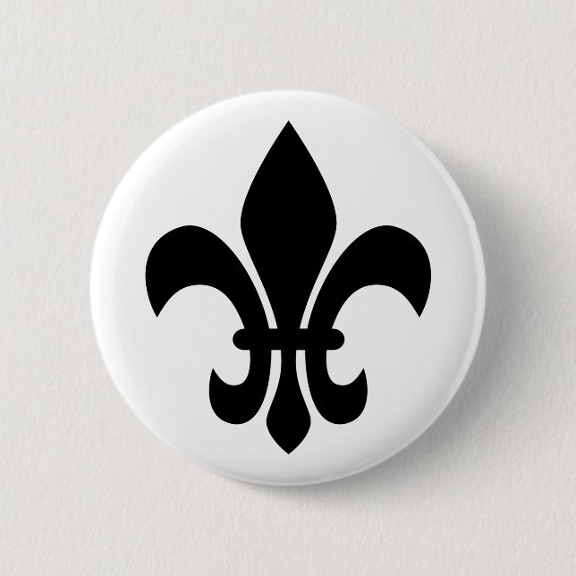 Chapa Redonda De 5 Cm Fleur de Lis (Anverso)