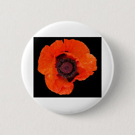 Chapa Redonda De 5 Cm fleur de pavot après la pluie