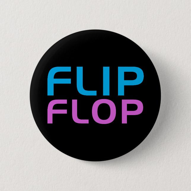 Chapa Redonda De 5 Cm Flip-flop (Anverso)