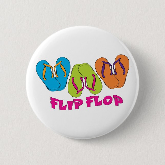Chapa Redonda De 5 Cm Flip-flop (Anverso)