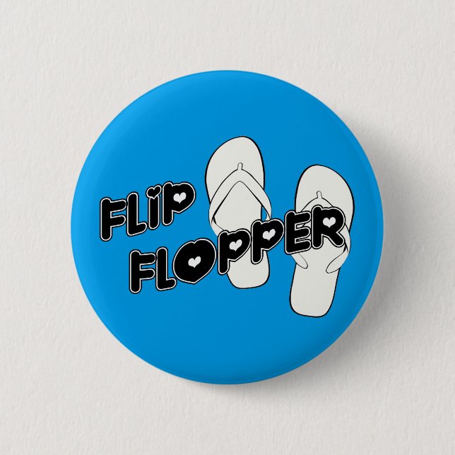 Chapa Redonda De 5 Cm Flip Flopper (Anverso)