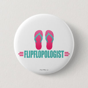 Chapa Redonda De 5 Cm Flip Flops divertidos