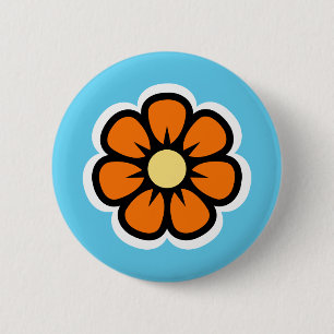 Chapa Redonda De 5 Cm Flor