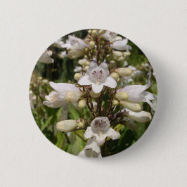 Chapa Redonda De 5 Cm Flor Blanca