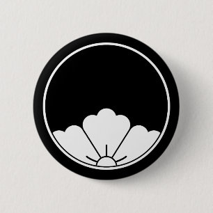 Chapa Redonda De 5 Cm Flor china rómbica vista por mirilla en hilo