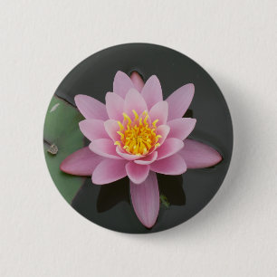 Chapa Redonda De 5 Cm Flor de Asia Lotus