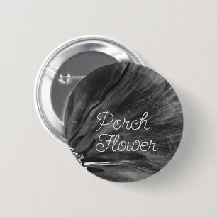 Chapa Redonda De 5 Cm Flor de cerdo / negro y blanco /