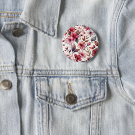 Chapa Redonda De 5 Cm Flor de Cerezo
