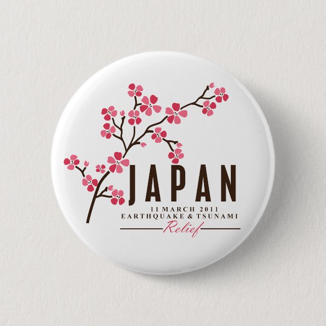 CHAPA REDONDA DE 5 CM FLOR DE CEREZO - JAPÓN (Anverso)