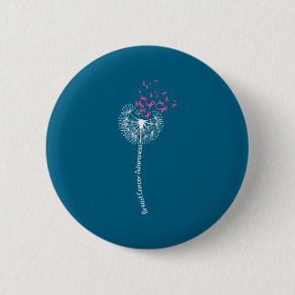 Chapa Redonda De 5 Cm Flor de Conciencia del Cáncer de Seno Rosa Diseño