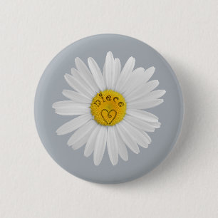 Chapa Redonda De 5 Cm Flor De Daisy Para La Historia Del Personalizar De