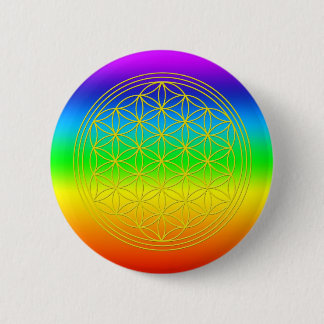 Chapa Redonda De 5 Cm Flor de la vida chakra 2