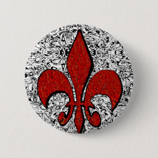 Chapa Redonda De 5 Cm flor de lis (Anverso)