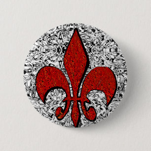 Chapa Redonda De 5 Cm flor de lis
