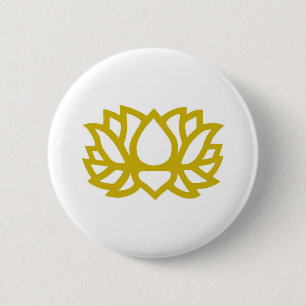 Chapa Redonda De 5 Cm Flor de Lotus