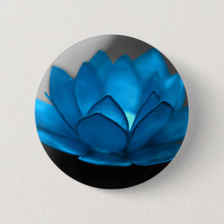 Chapa Redonda De 5 Cm Flor de Lotus azul