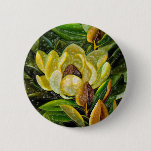 Chapa Redonda De 5 Cm Flor de magnolia