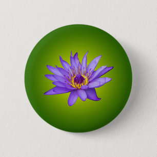 Chapa Redonda De 5 Cm Flor de Nenúfar Estanque Acuático Flor de Agua Púr