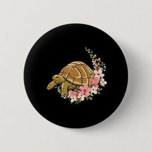 Chapa Redonda De 5 Cm Flor de tortuga marina tortuga