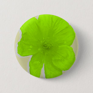 Chapa Redonda De 5 Cm Flor Eléctrica Lime/ PopArt